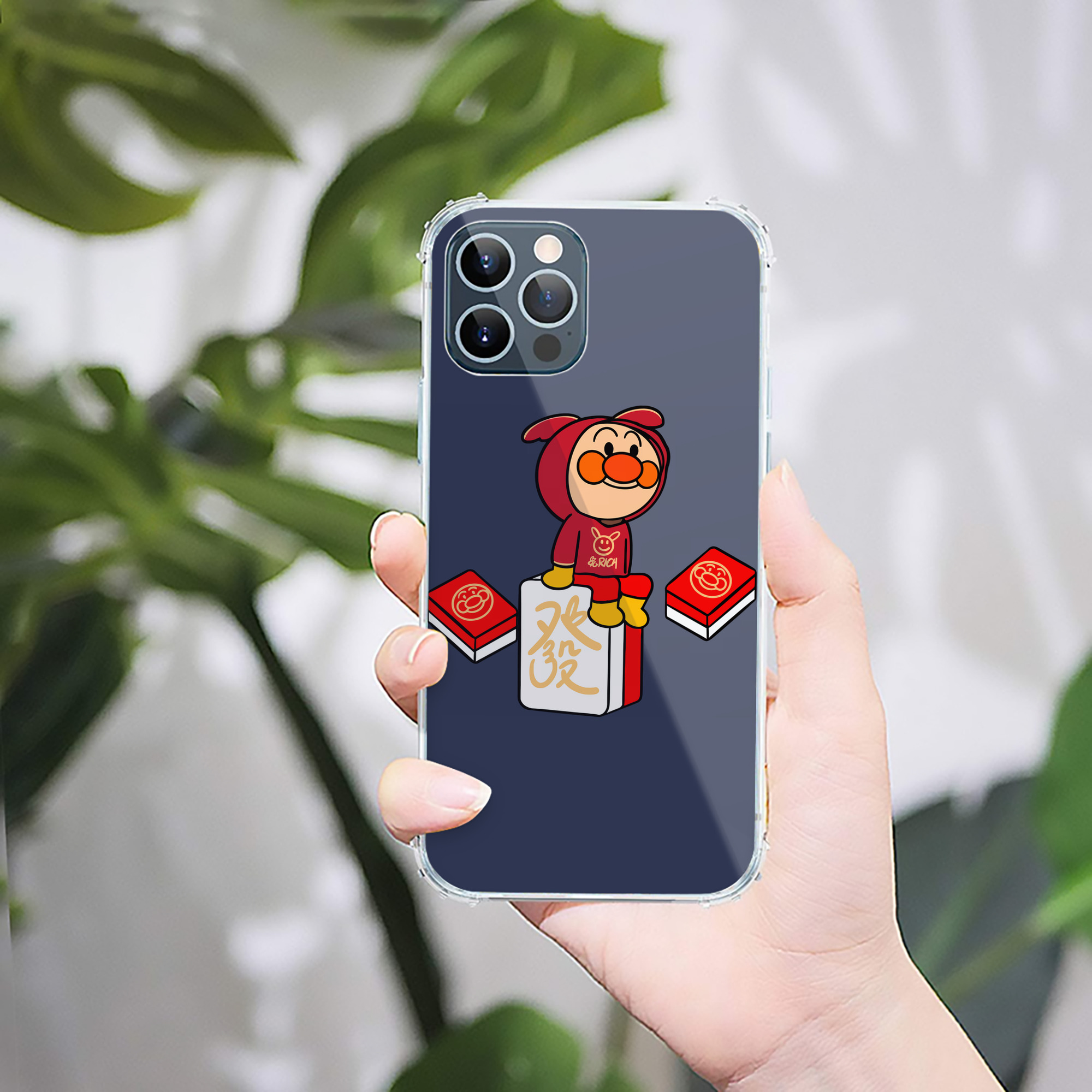 （画像用） アンパンマン Anpanman 【iPhone 12シリーズ対応】透明スマホケース（クリアソフトケース）